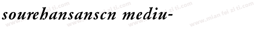 sourehansanscn mediu字体转换